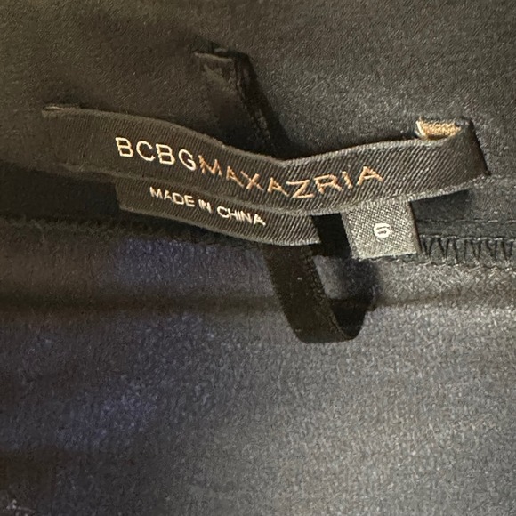 RARE BCBGMAXAZRIA Black Midi Dress Pink Floral Lace Trim Sweetheart Slip Dress 6 - Picture 13 of 13